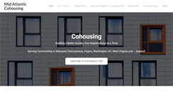 Desktop Screenshot of midatlanticcohousing.org