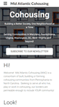 Mobile Screenshot of midatlanticcohousing.org