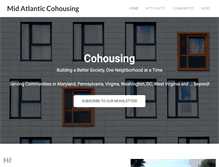 Tablet Screenshot of midatlanticcohousing.org